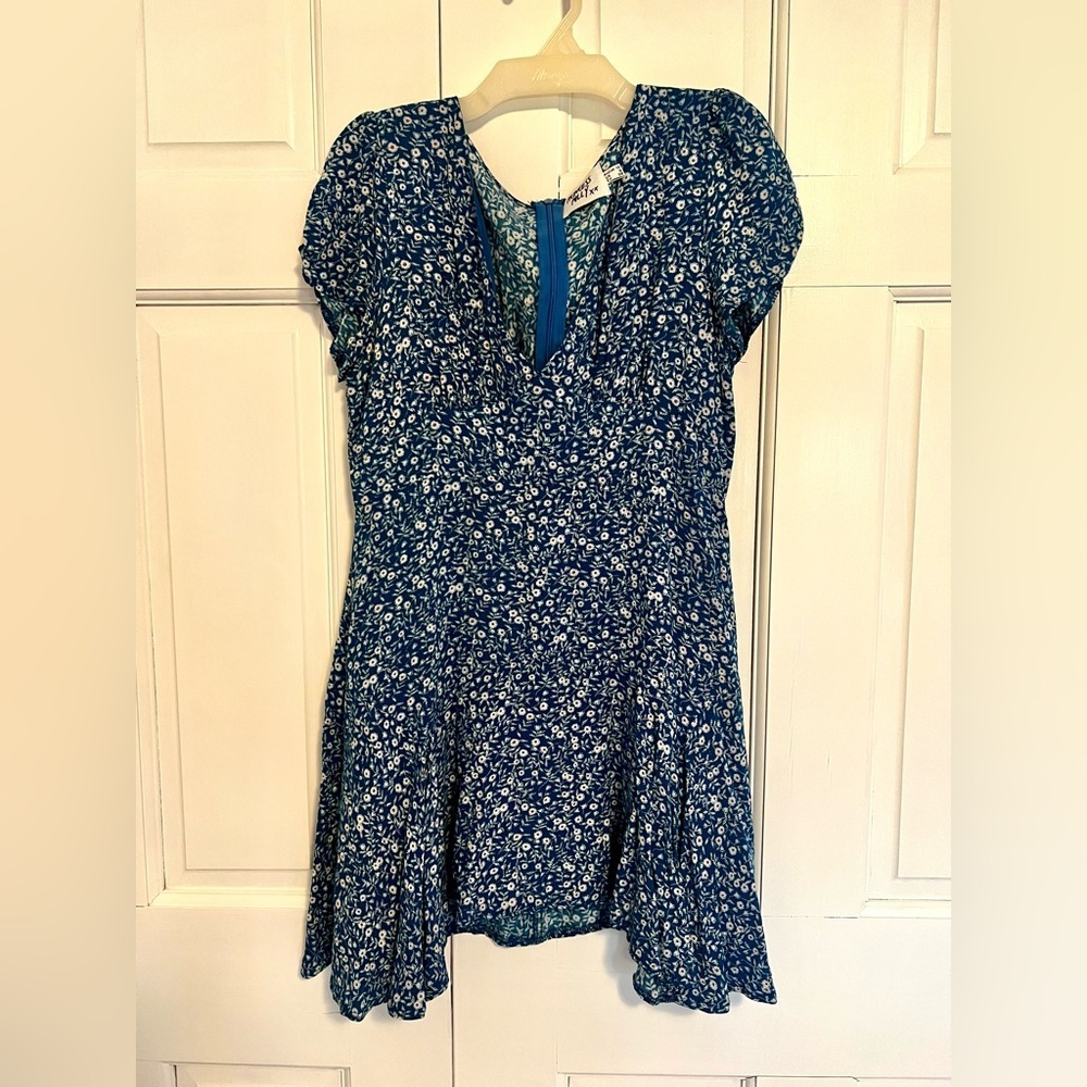 Princess Polly Blue Floral Mini Dress Size 6 - Picture 2 of 8